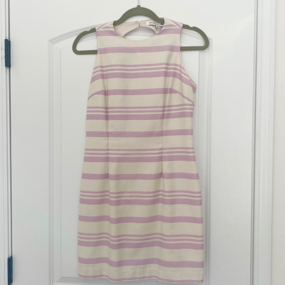 Nordstrom Lavender Striped Shift Dress Size 4